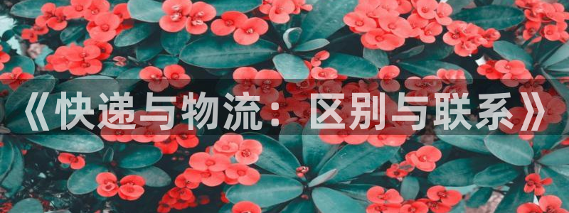 ,优游国际不给提现:《快递与物流:区